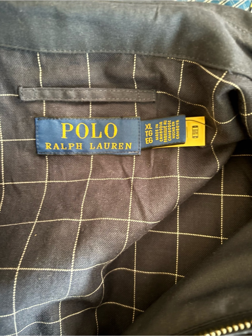 Ralph Lauren Polo Navy Harrington Zip-Front Windbreaker Size XL - Picture 4 of 5